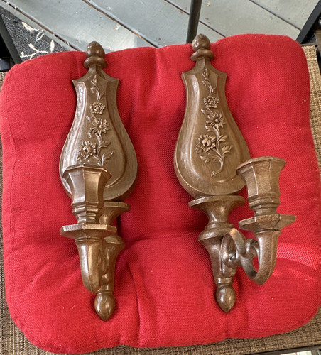 Pair wall mounted floral - of,
